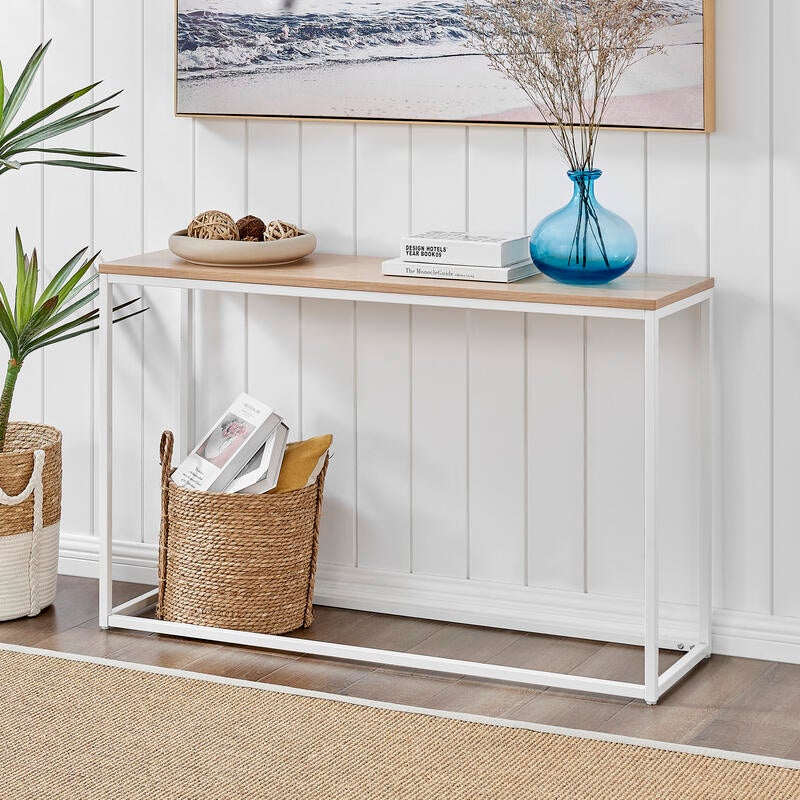 Johansen Console Table (Black, Black & Natural, White, White & Natural)