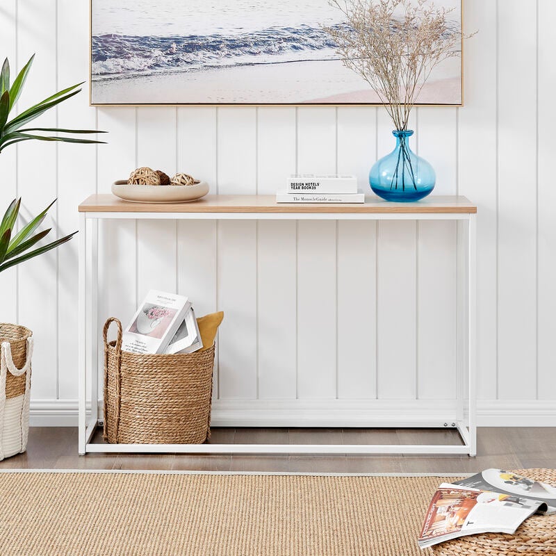 Johansen Console Table (Black, Black & Natural, White, White & Natural)