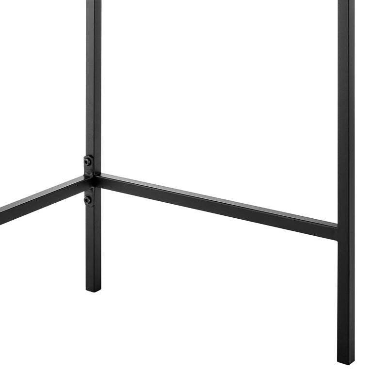 Portside Metal & Glass Shelf Desk (Black)