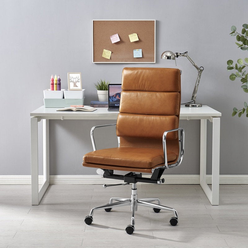 Eames Premium Replica High Back Leather Soft Pad Management Office